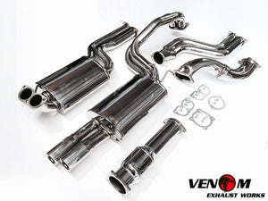 Ford FG/FG X Turbo Sedan Turboback 4" to Twin 2.5" Stainless Steel (Venom Exhaust Works)