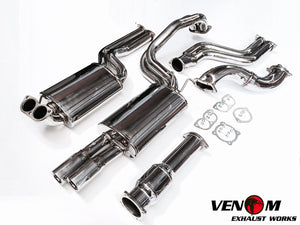 Ford BA/BF Turbo Sedan Turboback 4" to Twin 2.5" Stainless Steel (Venom Exhaust Works)