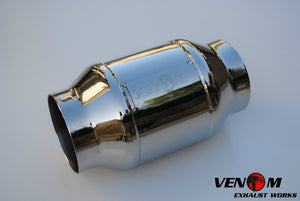 3.5" High Flow Cat (3.5"in/out) 500 Series 100CPSI (Venom Exhaust Works)